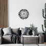 Wallity Enzoclock - S016 Reloj de Pared Decorativo de Metal Negro